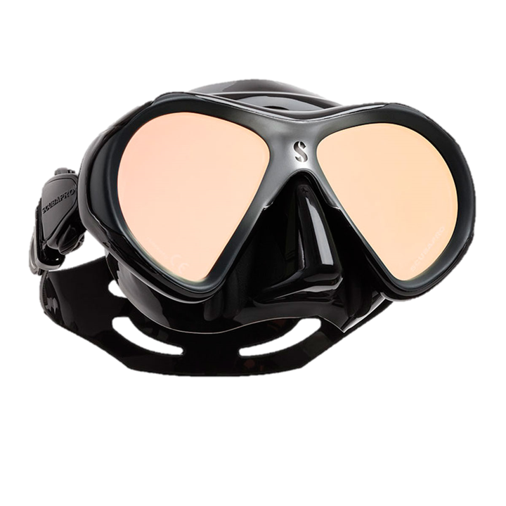 ScubaPro Spectra Mini with Mirrored Lens Black Silver with Black Skirt