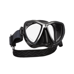 ScubaPro Synergy Mini Mask w Comfort Strap Black Silver Black Skirt
