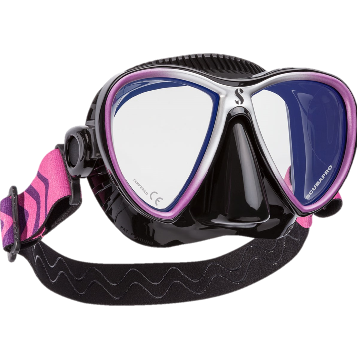 ScubaPro Synergy Twin Black Purple Mirrored Lens and Black Skirt