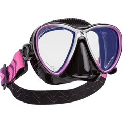 ScubaPro Synergy Twin Black Purple Mirrored Lens and Black Skirt