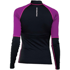 Flamingo Rash Guard Womens, Long Sleeve (UPF50) - Pink