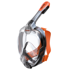 Seac Unica Full Face Snorkel Mask - Black & Orange