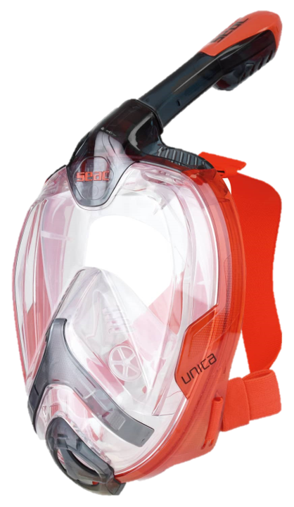 Seac Unica Full Face Snorkel Mask - Black & Red
