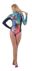 SlipIns Sun Protective Swimsuit Pixelated