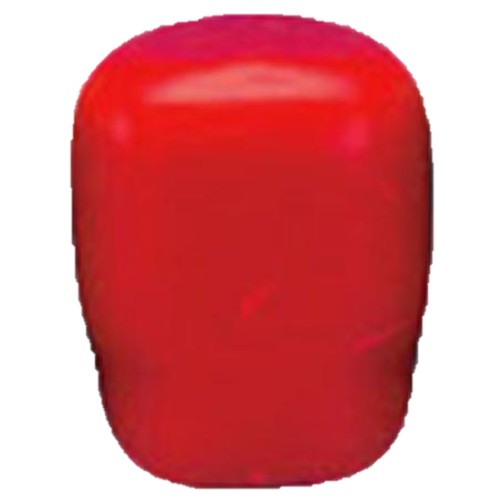Trident Cupped Vinyl Valve Caps - Red