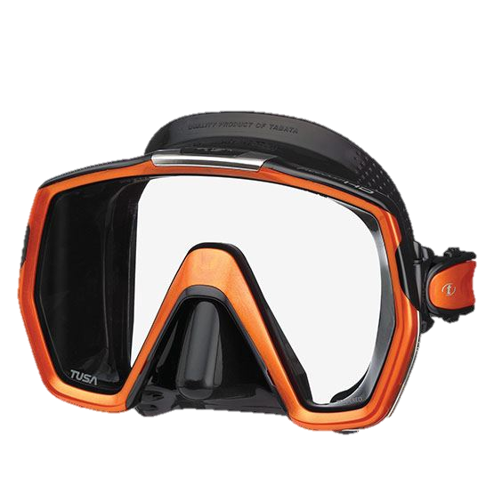 Tusa Freedom HD Mask - Black Silicone - Energy Orange