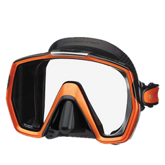Tusa Freedom HD Mask - Black Silicone - Energy Orange