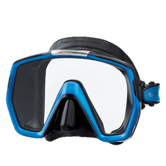 Tusa Freedom HD Mask - Black Silicone - Fish Tail Blue