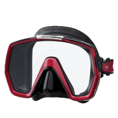 Tusa Freedom HD Mask - Black Silicone - Metallic Dark Red