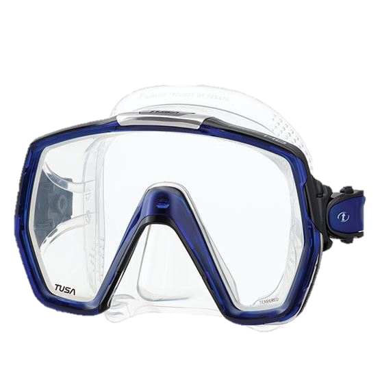Tusa Freedom HD Mask - Clear Silicone - Cobalt Blue