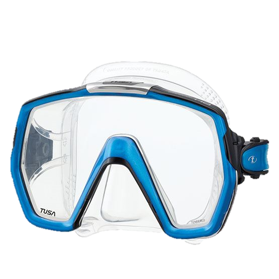 Tusa Freedom HD Mask - Clear Silicone - Fish Tail Blue