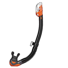 Tusa Hyperdry Elite II Dry Top Snorkel - Black & Orange