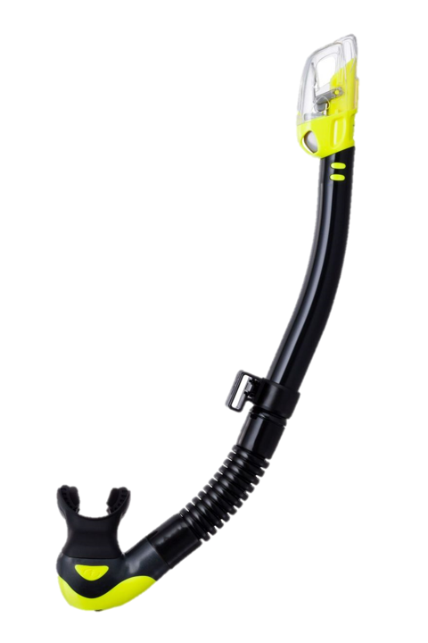 Tusa Hyperdry Elite II Dry Top Snorkel - Black & Yellow