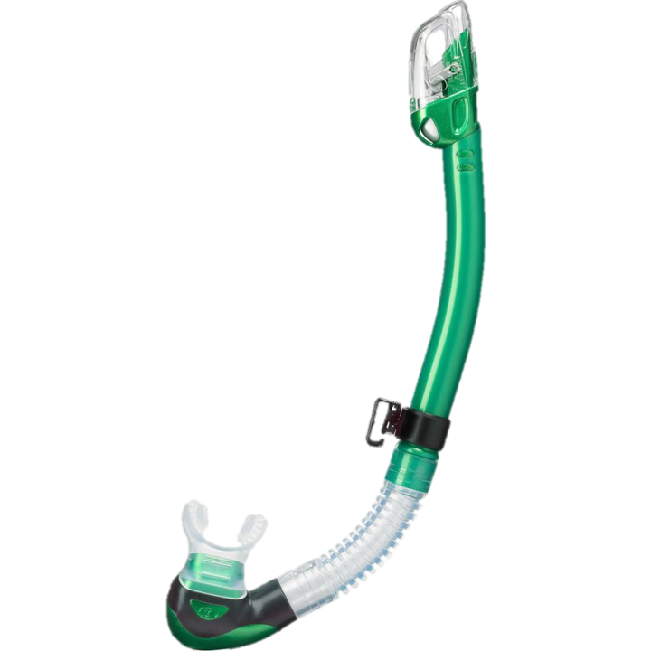 Tusa Hyperdry Elite II Dry Top Snorkel - Energy Green