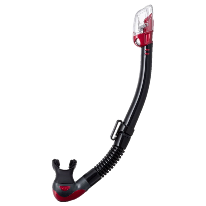 Tusa Hyperdry Elite II Dry Top Snorkel - Black & Metallic Red