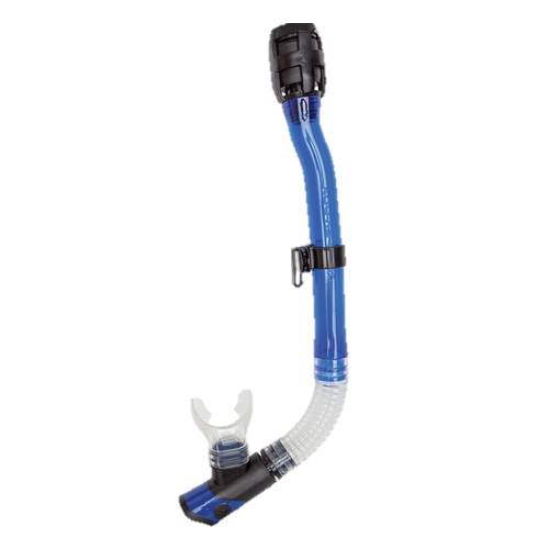 XS Scuba 3-D Flex Dry Snorkel Blue