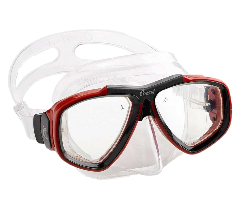 Cressi Focus Mask - Clear & Red
